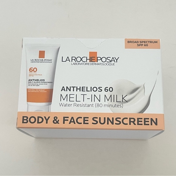 La Roche Posay Anthelios 60 Melt-in Milk Body Face Sunscreen Box of 10 0.5fl oz. - Picture 4 of 9